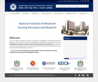 Nianer.edu.bd(National Institute of Advanced Nursing Education and Research) Screenshot