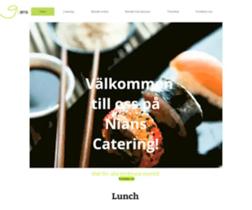 Nians.se(Catering Malmö) Screenshot