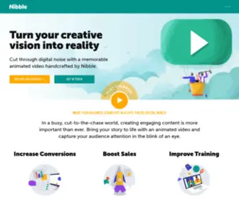 Nibblevideo.com(Animation, Video & Explainer Video Production Agency) Screenshot