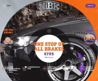 Nibk.jp(NiBK Brakes For Automotive and Heavy Duty Vehicles (English)) Screenshot