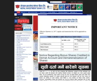 Nibl.com.np(Nepal Investment Bank Limited) Screenshot