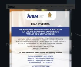 Nibm.lk(National Institute of Business Management) Screenshot