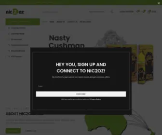 Nic2OZ.com(Specialist in nicotine delivery to Australia) Screenshot