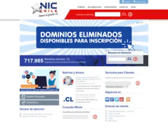 Nic.cl(NIC Chile) Screenshot