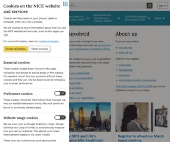 Nice.org.uk(The National Institute for Health and Care Excellence) Screenshot