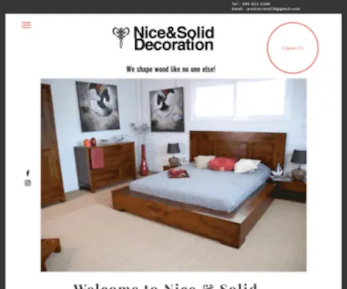 Niceandsolid.com(100% solid wood furniture) Screenshot