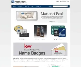 Nicebadge.com(Custom Name Badges and Name Tags) Screenshot