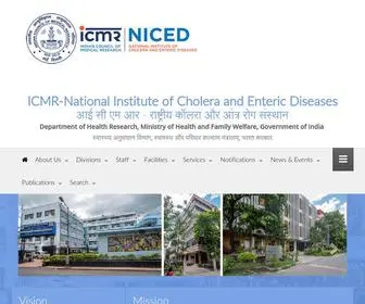 Niced.org.in(National Institute of Cholera and Enteric Diseases) Screenshot