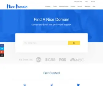 NiceDomain.com(Get a Nice Domain and a Professional email at an affordable price) Screenshot