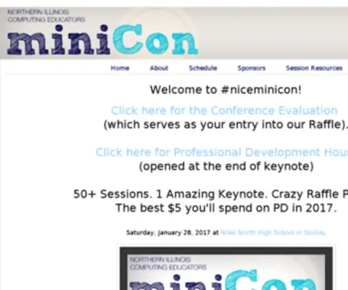 Niceminicon.org(The annual NICE Mini Conference) Screenshot