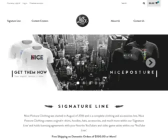 Nicepostureclothing.com(Create an Ecommerce Website and Sell Online) Screenshot