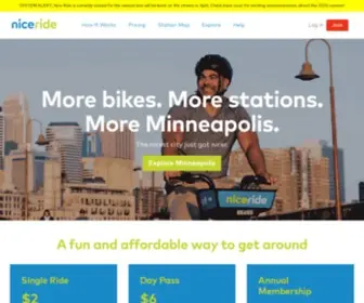 Niceridemn.com(Nice Ride Minnesota) Screenshot