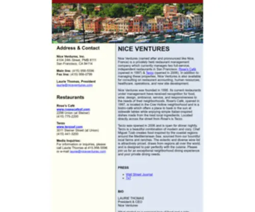 Niceventures.com(Nice Ventures) Screenshot