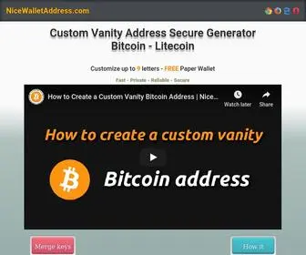 Nicewalletaddress.com(Bitcoin and Litecoin Address Generator) Screenshot