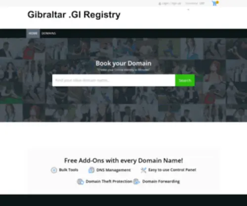 Nic.gi(Gibraltar .GI Registry) Screenshot