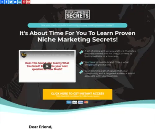Nichemarketingsecrets.xyz(Niche Marketing Secrets) Screenshot