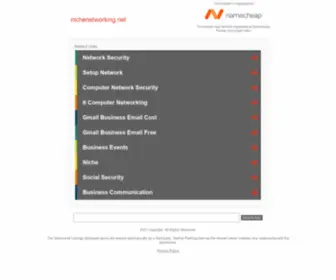 Nichenetworking.net(Niche networking) Screenshot