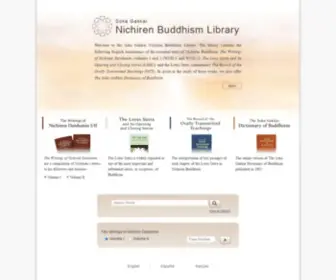 Nichirenlibrary.org(Nichiren Buddhism Library) Screenshot