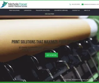 Nicholspaper.com(Nichols Paper) Screenshot