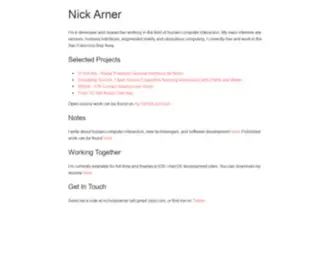 Nickarner.com(Nick Arner) Screenshot