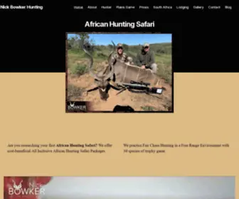 Nickbowkerhunting.com(African Hunting Safari) Screenshot