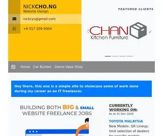 Nickcho.ng(Freelance Website Designer in Malaysia) Screenshot