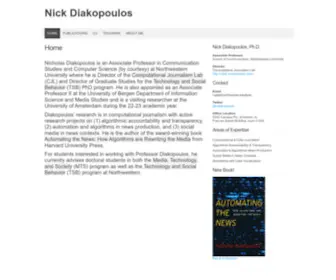 Nickdiakopoulos.com(Nick Diakopoulos) Screenshot