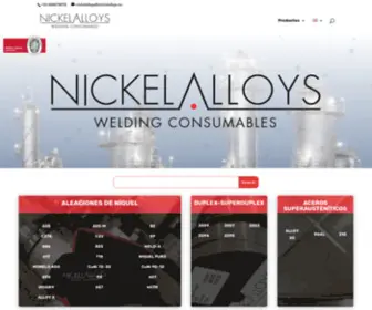 Nickelalloys.es(WELDING CONSUMABLES) Screenshot