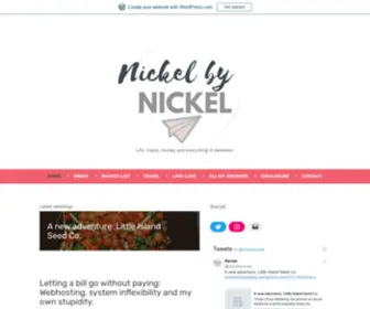 Nickelbynickel.com(Social https://twitter.com/nickelbynickel 2021 passive income goal progressGoal) Screenshot