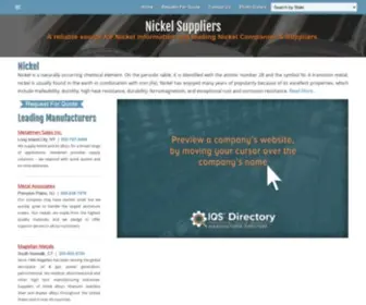 Nickelsuppliers.com(Nickel Manufacturers) Screenshot