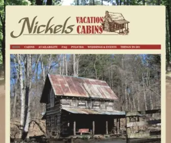 Nickelsvacationcabins.com(Nickels Vacations Cabins) Screenshot