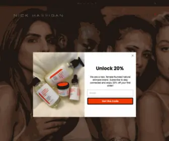 Nickharrigan.com(Natural & Organic Skincare) Screenshot