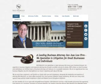 Nickheimlichlaw.com(Business Attorney San Jose) Screenshot