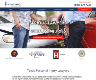 Nickmaram.com(Houston Personal Injury Lawyer) Screenshot