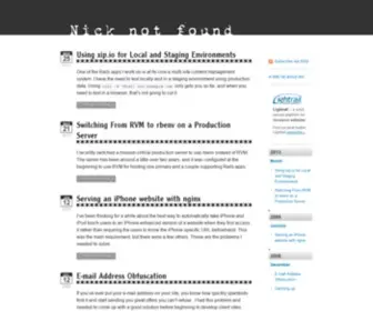 Nicknotfound.com(Nicknotfound) Screenshot