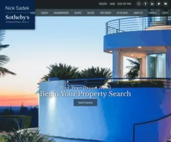 Nicksadeksir.com(Nick Sadek Sotheby's Internatonal Realty) Screenshot