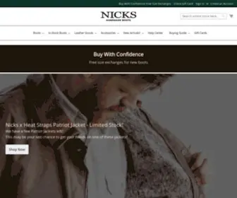 Nicksboots.com(Nicks boots) Screenshot