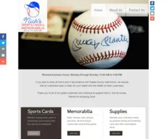 Nickscards.net(Nick's Sports Cards & Memorabilia) Screenshot