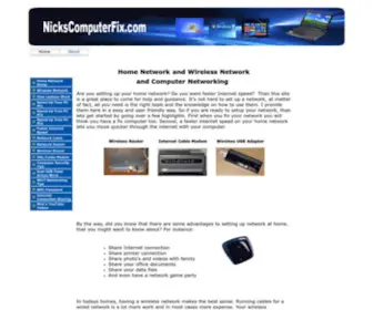 Nickscomputerfix.com(Home Network Help & Setup with Wireless Network) Screenshot