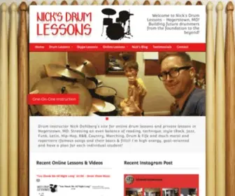 Nicksdrumlessons.com(Nick's Drum Lessons) Screenshot