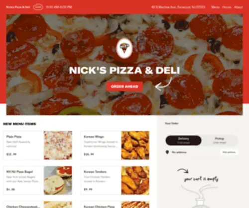Nickspizzaanddeli.com(Nick's Pizza & Deli) Screenshot