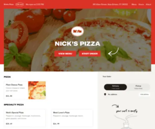 Nickspizzanewbritain.com(Nick's Pizza) Screenshot