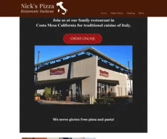 Nickspizzaristorante.com(Nicks) Screenshot