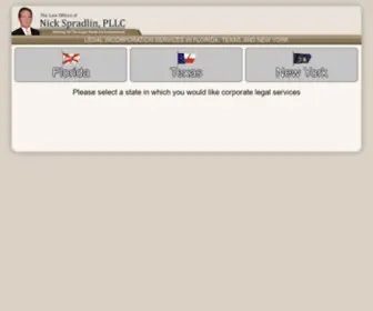 Nickspradlin.com(Corporate Law in Florida) Screenshot