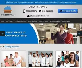 Nicksremovals.co.uk(Manchester Removals company) Screenshot