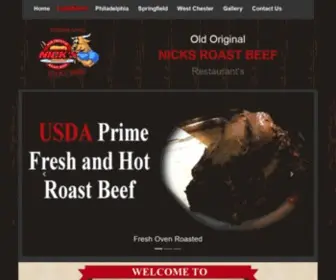 Nicksroastbeef.com(Old Original Nick's Roast Beef Restaurant in Springfield PA) Screenshot