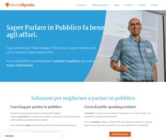 Nicoladigrazia.it(Coaching e Consigli per Parlare in Pubblico) Screenshot