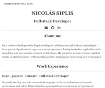 Nicolas-Siplis.com(Nicolás) Screenshot