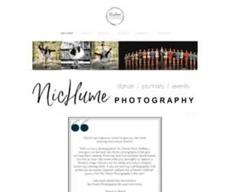 Nicolehume.com(Nic Hume Photography) Screenshot