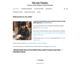 Nicolepeeler.com(Professor, Writer, Peripatetic Living in Pittsburgh) Screenshot